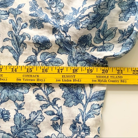 🌸New🌸Rachel Zoe Button Up Blue Floral Shirt Sz S - Picture 11 of 13